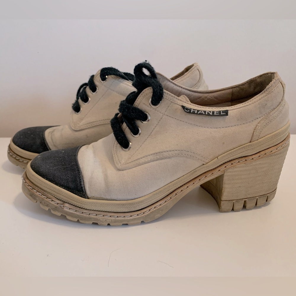 Chanel Canvas Heeled Sneakers